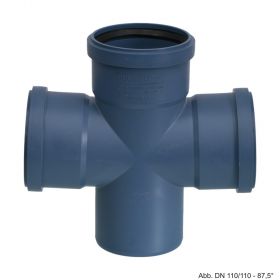 POLOPLAST POLO-KAL NG Doppelabzweig DN 160/ 110, 87,5/180°