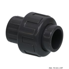 PVC-U Verschraubung, Anschluss: Klebemuffe x IG, 10 bar, 63 mm x 2"