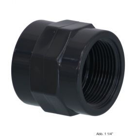 PVC-U Gewindemuffe, Innengewinde, 10 bar, 3/8"