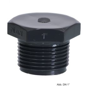 PVC-U Gewindestopfen, Außengewinde, 10 bar, 1/2"