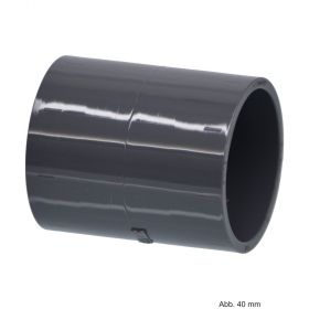 PVC-U Muffe, Spritzguss, Klebemuffe, 16 bar, 140 mm