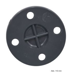 PVC-U Blindflansch,16bar,DN80,Flansch:PN10/16,Lochkreis 160mm,8 Löcher,LochØ18mm