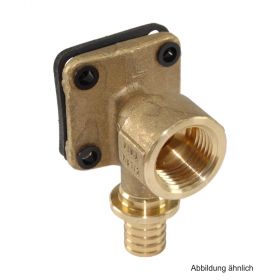 Rehau Rautitan RX+ Wandwinkel mit quadrat. Wandscheibe, 16 mm x Rp 1/2" 