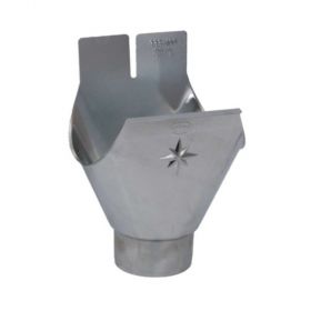 Rinneneinhangstutzen Titanzink 6-teilig/333mm, 100mm Dm, halbrund, Form G gerade