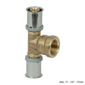 Roth RIS T-Stück 40 mm x 3/4" IG x 40 mm, Messing