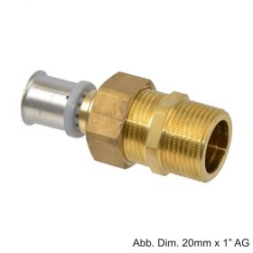 Roth RIS Geräteverschraubung 32 mm x 1" AG, Messing