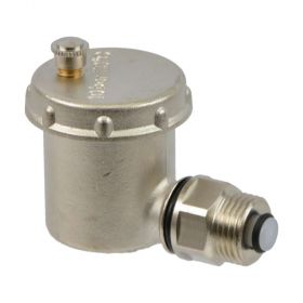 Schnellentlüfter Eckausführung 1/2"AG, 10 bar, vernickelt