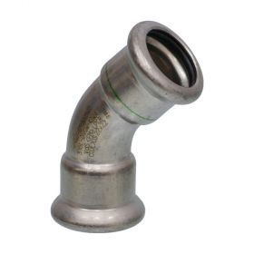 SEPPELFRICKE Edelstahl XPS041, Bogen 45° I/I, 54 mm