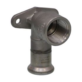 SEPPELFRICKE Edelstahl XPS472G, Deckenwinkel 90° IG, kurze Bauform 18mm x 1/2"