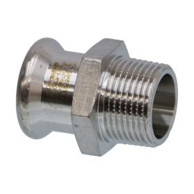 SEPPELFRICKE Edelstahl XPS243G, Übergangsnippel I/AG, 18 x 3/4 mm