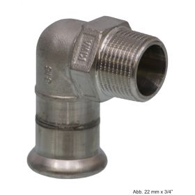 SEPPELFRICKE Edelstahl XPS092G, Übergangswinkel 90° I/AG, 54 mm x 2"