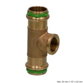 SEPPELFRICKE Sudo-Press Kupfer/Rotguss VC130G T-Stück, IG, 42mm x 1/2" x 42mm