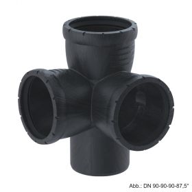 Geberit Silent-Pro Eckabzweig, DN 125-100-100-87,5°
