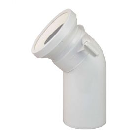 SANIT WC-Anschlussbogen DN 100 45Gr mit Rattensperre, alpin-weiß