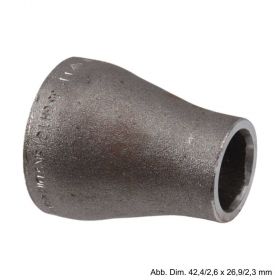 Reduzierstück, konzentrisch, BL 50 mm, 33,7/2,6 x 26,9/2,3 mm