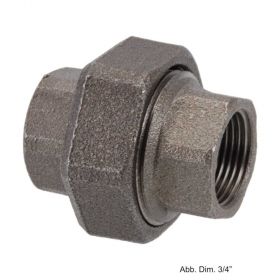 Verschraubung i/i, konischdichtend, schwarz, Nr. 340, 2 1/2"