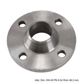Vorschweißflansch aus Stahl, schwarz, PN 6, LK d=335mm, SZ=12, DN 250 - 273,0mm