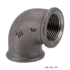 Winkel schwarz, Nr.90 i/i 90°, 1/2"