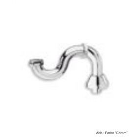 Siphon aus Messing mit senkrechtem Abgang, verchromt