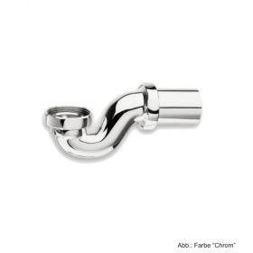 Siphon aus Gussmessing mit waagerechtem Abgang, Altmessing