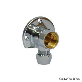 Wandscheibe 1/2" IG x 10 mm, verchromt
