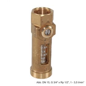 Taconova Abgleichventil SETTER Inline AV 23,DN15, G 3/4" x Rp 1/2", 3 - 12 l/min