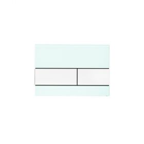 TECE Betätigungsplatte TECEsquere f. 2-Mengentechnik,Glas: mintgrün,Tasten: weiß
