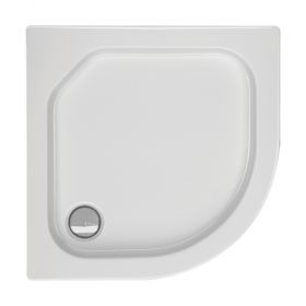 Viertelkreisduschwanne Tino R 90x90x6,5 cm R 50, edelweiß matt