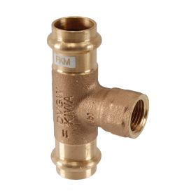 Viega Profipress-S T-Stück Rotguss m. Rp-Gewinde, Serie 4517.2, 28mm x1/2"x 28mm