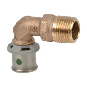 Viega Sanfix P-Übergangsbogen 90 Grad, 25 mm x 1" AG