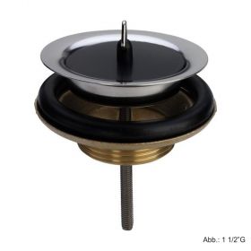 Viega Stopfenventil 1 1/2"G mit Sieb 80mm,Ventilunterteil Messing, 103385