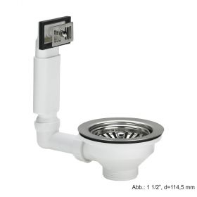 Viega Ab-u.Überlaufgarnitur f.Spüle 1 1/2" d=114,5mm Aufbauhöhe 55mm,325107