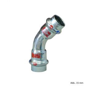 Viega Prestabo labs-frei, Modell 1126XLLF, Bogen 45° I-I, 64,0 mm