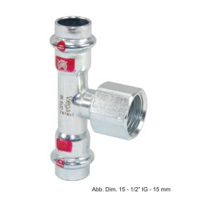 Viega Prestabo XL-T-Stück, Modell 1117.2XL IG, 64 mm x 3/4" x 64 mm