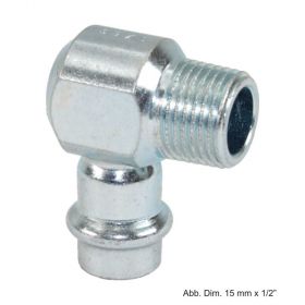 Viega Prestabo Winkel 90° AG, Modell 1114.1, 18 mm x 1/2"