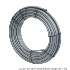 Viega Raxofix PE-Xc/AI/PE-Xc-Rohr 20x2,8mm ohne Schutzrohr, silbergrau, 75m Ring