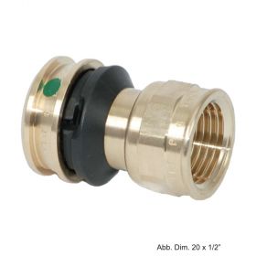 Viega Raxofix Übergangsstück mit SC-Contur, 63 mm x 2" IG, Modell 5312, Rotguss