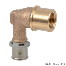 Viega Sanfix P-Übergangsbogen 90 Grad, 20 mm x 1/2" IG