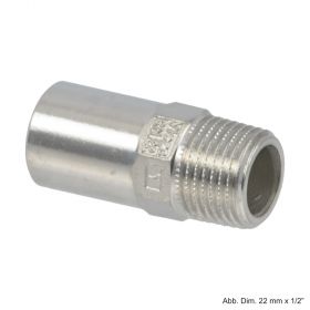Viega Sanpress Inox-G Einsteckstuck mit AG, 22 mm x 1/2"