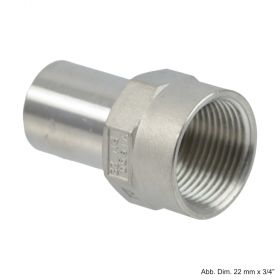 Viega Sanpress Inox-G Einsteckstuck mit IG, 15 mm x 1/2"