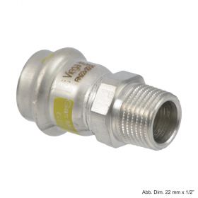 Viega Sanpress Inox-G ubergangsstuck mit AG, 35 mm x 1"
