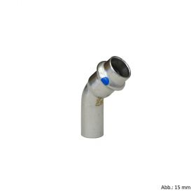 Viega Sanpress Inox labs-frei, Modell 2326.1LF, Bogen 45° I-A,15 mm