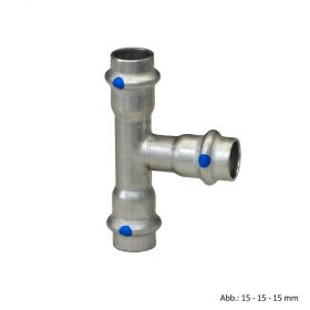 Viega Sanpress Inox labs-frei, Modell 2318XLLF T-Stück, 64,0-28-64,0 mm
