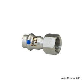 Viega Sanpress Inox labs-frei, Mod. 2312LF Übergangsstück mit IG, 54 mm x Rp 2"