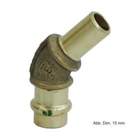 Viega Sanpress XL-Bogen 45° I-A, aus Rotguss, Modell 2226.1XL, 88,9 mm