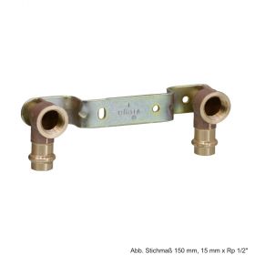 Viega Sanpress-Montageeinheit,Stichmaß 150mm,15mm x Rp 1/2",gekröpft,Mod. 2222