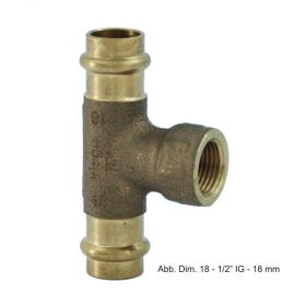 Viega Sanpress T-Stück mit IG,Rotguss,SC-Contur,Mod. 2217.2,54 x 1/2" x 54mm