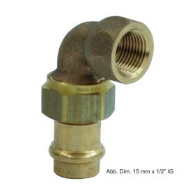 Viega Sanpress Winkelverschraubung mit IG,Rotguss,SC-Contur,Mod.2255,12mm x 1/2"