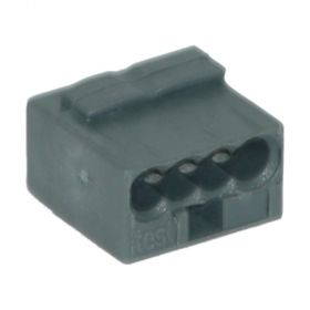 Wago Micro-Dosenklemme 0.6-0.8 mm² e, 4fach, 100Stck., dunkelgrau 243204