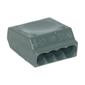 Wago Dosenklemme 4fach, 4x1-2.5 mm² e, 24A, dunkelgrau 273102